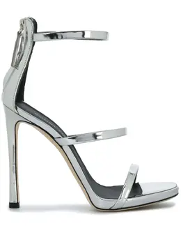 Giuseppe Zanotti: Серебристые сандалии  Harmony