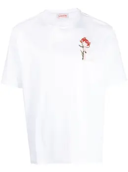 Lanvin: Футболка с цветочным принтом 