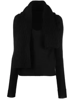 MM6 Maison Margiela: Шарф с воротником 