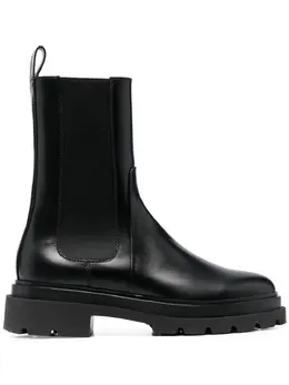 Santoni: Чёрные ботинки 
