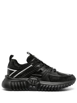 Philipp Plein: Чёрные кроссовки  Runner