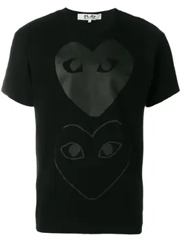 Comme Des Garçons Play: Чёрная футболка 