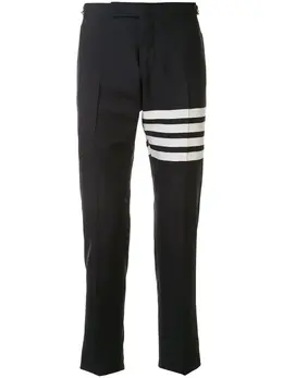 Thom Browne: Синие брюки  4-Bar