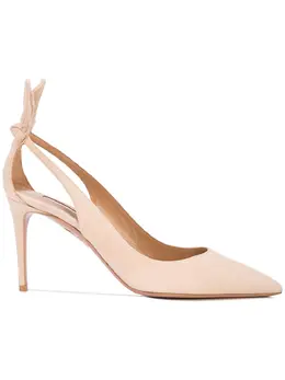 Aquazzura: Светлые туфли  Bow Tie