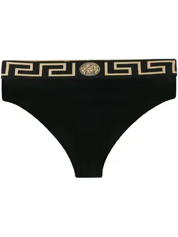 Versace: Чёрные трусы  Greca