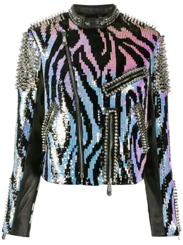 Philipp Plein: Куртка с принтом зебры 