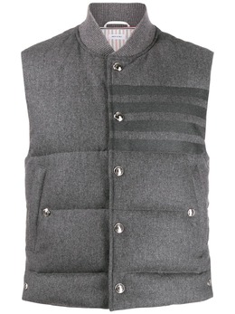 Thom Browne: Жилет  4-Bar из фланели