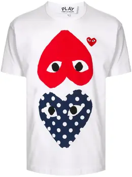 Comme Des Garçons Play: Футболка  Heart с принтом
