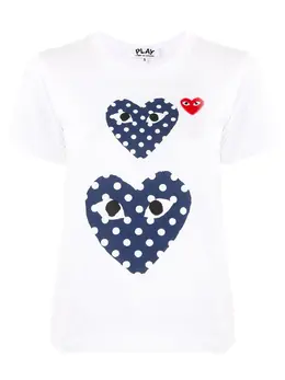 Comme Des Garcons Play: Футболка  Heart с принтом