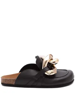 JW Anderson: Чёрные туфли  Chain Loafer