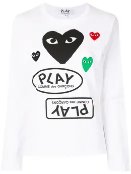 Comme Des Garçons Play: Футболка с принтом 