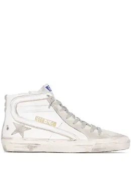 Golden Goose: Белые кроссовки  Slide