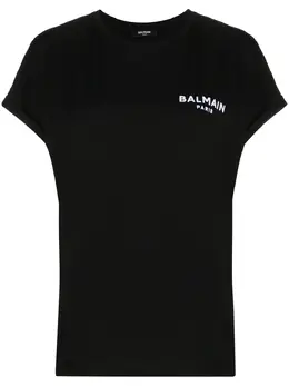 Balmain: Чёрная футболка 