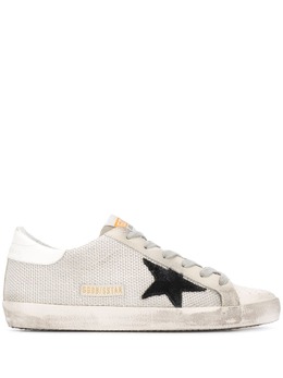 Golden Goose: Серебристые кроссовки  Super Star