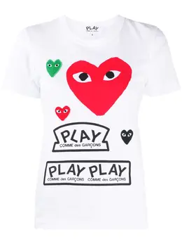 Comme Des Garcons Play: Футболка  Heart с коротким рукавом