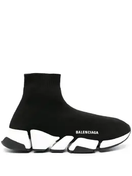 Balenciaga: Чёрные кроссовки  Speed.2