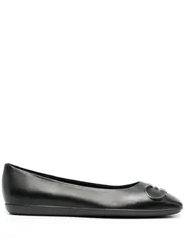 Salvatore Ferragamo: Чёрные балетки  Gancini
