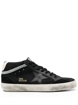 Golden Goose: Чёрные кроссовки  Mid Star
