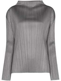 Pleats Please Issey Miyake: Топ с воротником-хомутом 