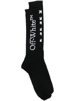 Off-White: Чёрные носки  Bookish