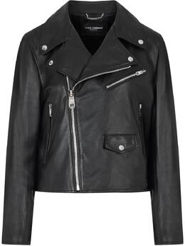 Dolce & Gabbana: Кожаная куртка  Biker