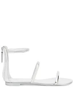 Giuseppe Zanotti: Серебристые сандалии  Harmony