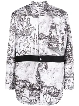 Comme Des Garçons Shirt: Рубашка с принтом 