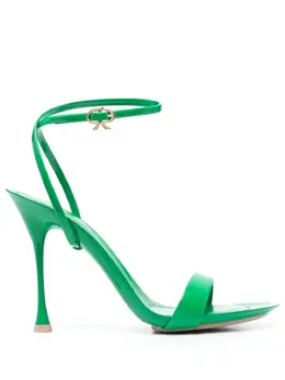 Gianvito Rossi: Зелёные сандалии  Ribbon