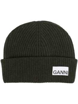 GANNI: Зелёная шапка 