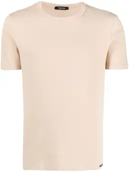 TOM FORD: Бежевая футболка  Logo
