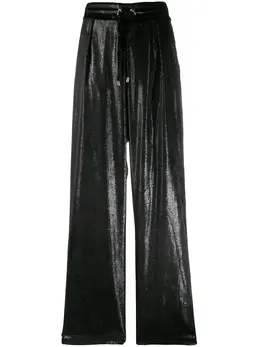 Balmain: Чёрные брюки 