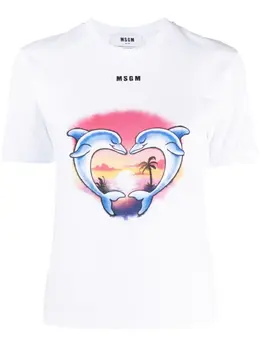MSGM: Футболка с принтом 