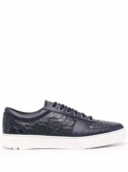 Salvatore Ferragamo: Синие кроссовки  Gancini