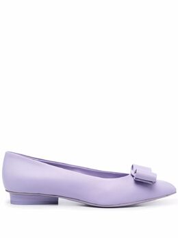 Salvatore Ferragamo: Фиолетовые балетки  Viva Bow