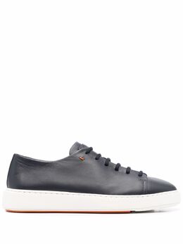 Santoni: Голубые кроссовки 