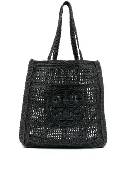 Tory Burch: Чёрная сумка-шоппер  Ella