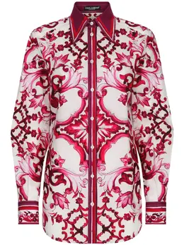 Dolce & Gabbana: Рубашка  Majolica с принтом