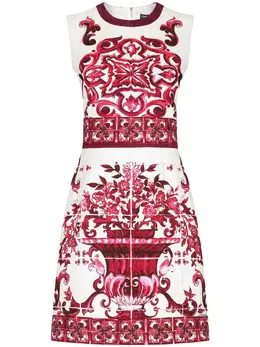 Dolce & Gabbana: Платье  Majolica с принтом