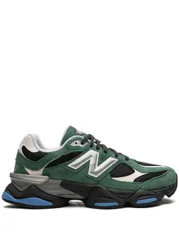 New Balance: Зелёные кроссовки  9060