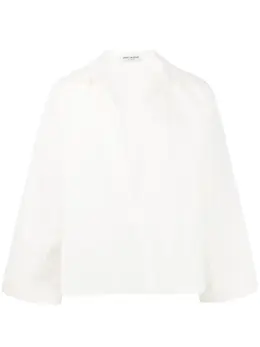 Saint Laurent: Рубашка с v-образным вырезом 