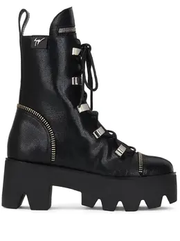 Giuseppe Zanotti Design: Чёрные ботинки  Combat