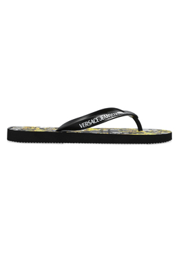VERSACE JEANS COUTURE: Золотые шлёпанцы 