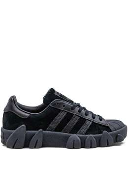 adidas: Чёрные кроссовки  Superstar 80s