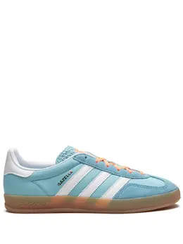 adidas: Голубые кроссовки  Gazelle Indoor