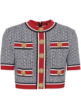 Balmain: Жаккардовый топ 