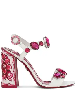 Dolce & Gabbana: Белые сандалии  Majolica