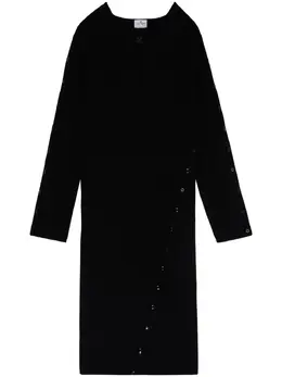 Courrèges: Платье с длинным рукавом 