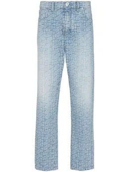 Balmain: Жаккардовые джинсы 