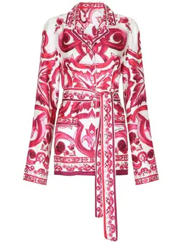 Dolce & Gabbana: Рубашка  Majolica с принтом