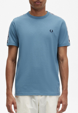 FRED PERRY: Голубая футболка 
